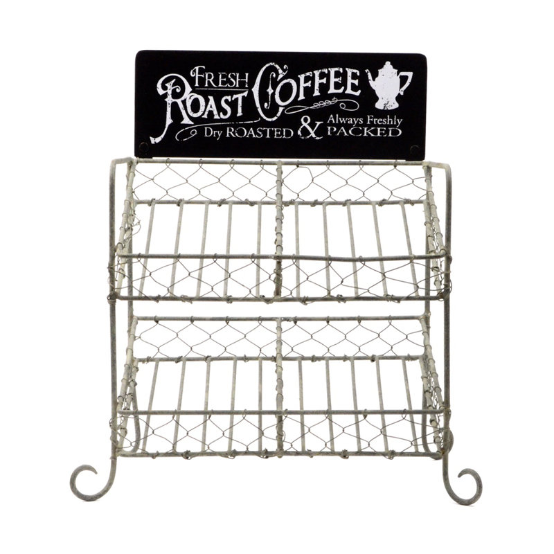 Treasure Gurus Chicken Wire KCup Holder Caddy Coffee Pod Storage